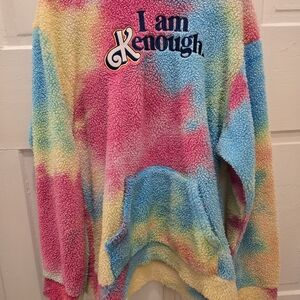 Mattel Barbie Tie-Dye Fleece Hoodie I AM KENOUGH XL